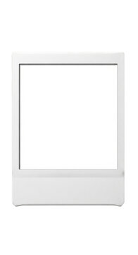 A white picture frame isolated on transparent background