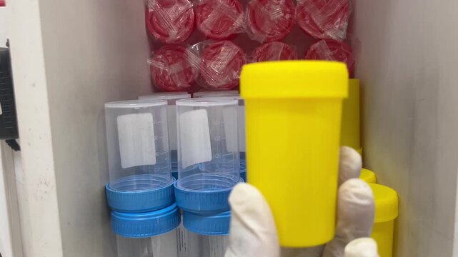 Sterile Specimen Collection Cups for Stool Culture, Ova and Parasites, Fecal Occult Blood Test, and H. Pylori Diagnostics in Clinical Microbiology Lab