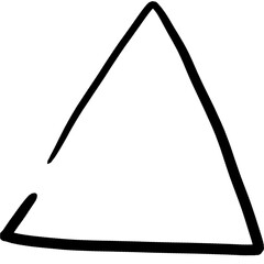 Triangle sur fond transparent, style grunge. © tsuiho