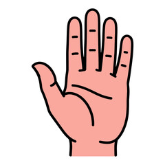 Obraz premium Hand Gesture Palm Vector Icon