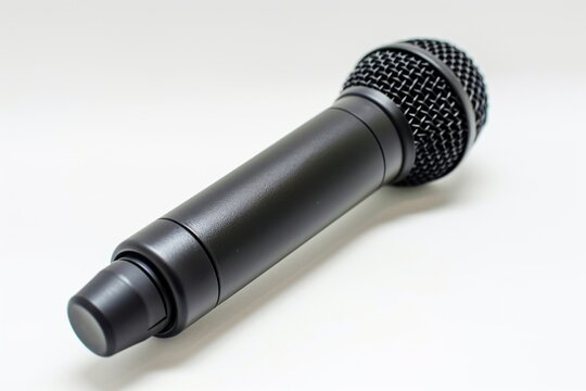 Microphone handheld microphone white background performance.