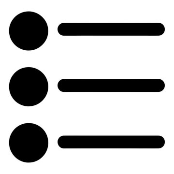 Three Round Buttons with Horizontal Lines Vector Icon