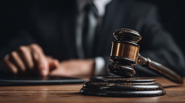 Law justice gavel judge courtroom lawyer legal business suit decision authority trial court verdict hammer wooden table office professional occupation lawman legislation legalism prosecution