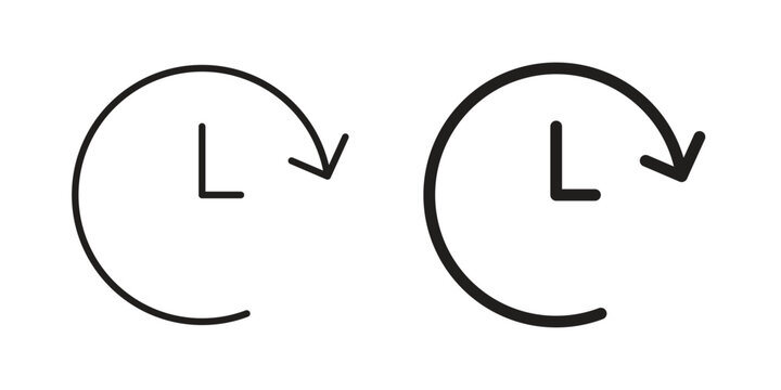 Time forward icon in line design. icon for website design, mobile app, ui