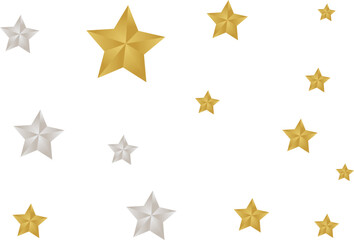 Obraz premium Scattered Gold and Silver Stars