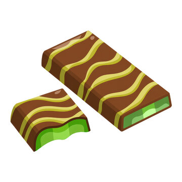 A sliced twix candy bar on a black background