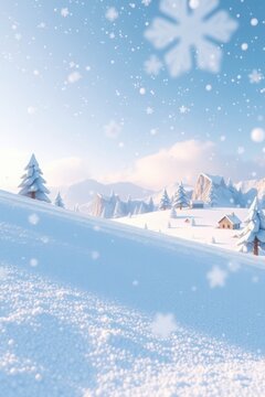 Pemandangan musim salju