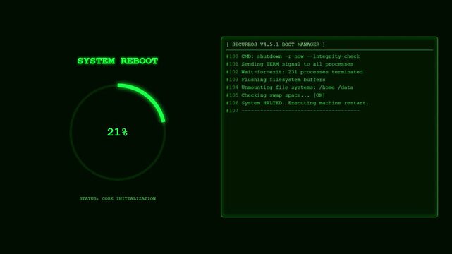 Secure System Boot Manager Startup Diagnostic Screen.