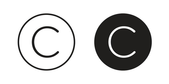 Copyright icon for ui app design and web designs