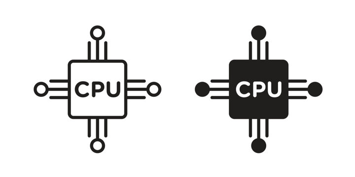 CPU icon for ui app design and web designs