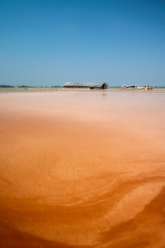 Abstract texture of salt surface farmers in Thailand