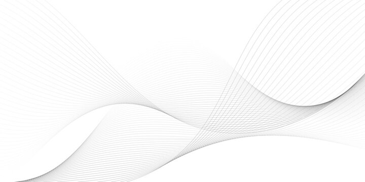 gray wave curve lines banner background design. Digital frequency track equalizer. Stylized line art background. modern soft luxury texture with smooth and clean vector subtle background illustration