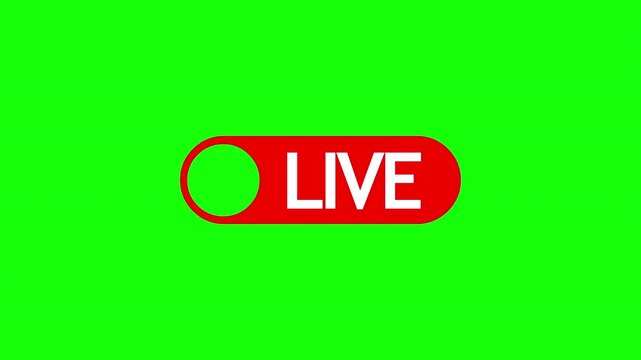 Live Toggle Switch Button Animation Streaming UI on Green Screen