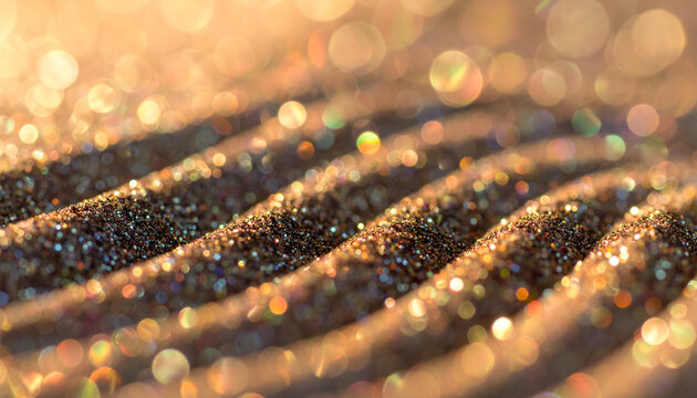 Abstract glittering texture sparkling background with bokeh effect