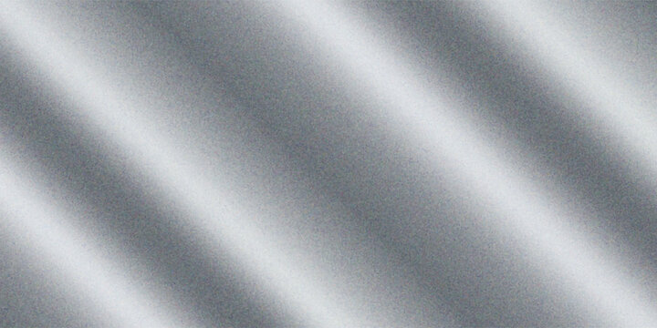 Silver metal foil gradient with chrome gloss and textured steel surface. 3D shiny background with mirror reflection and smooth grunge effect. Realistic vector in futuristic Y2K design trend