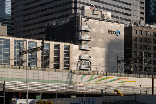 Tokyo, Japan - June 20, 2025: Exterior view of the head office of the NTT DATA Luweave Corporation located in the Otemachi First Square East Tower in Tokyo, Japan.