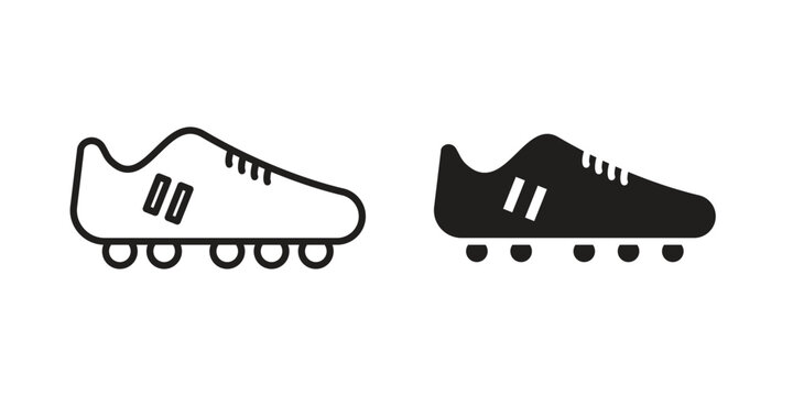 Cleats icon in line design. editable stroke icon vector. EPS10