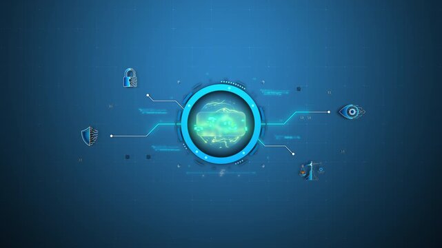 AGI Core System Managing Secure AI Network Governance Motion Design Seamless Loop