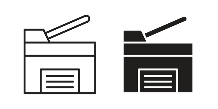 Copy Machine icon in line design. editable stroke icon vector. EPS10