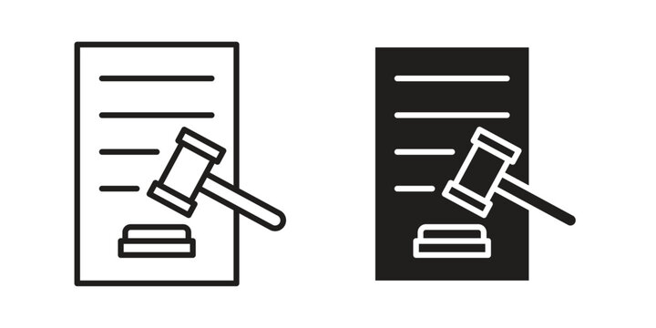Corporative law icon in line design. editable stroke icon vector. EPS10