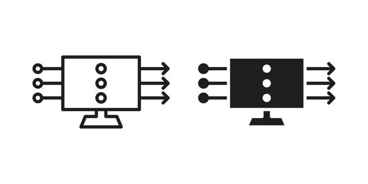 data streaming icon in line design. editable stroke icon vector. EPS10