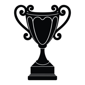 Vintage Ornate Trophy Silhouette