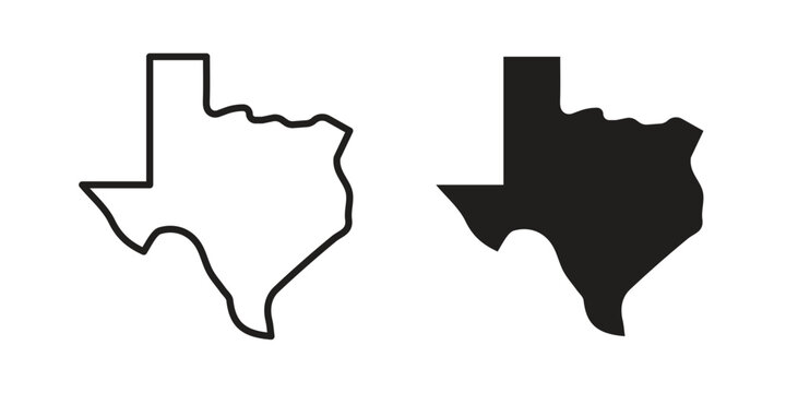 Texas icon set concept vector graphics for web UI