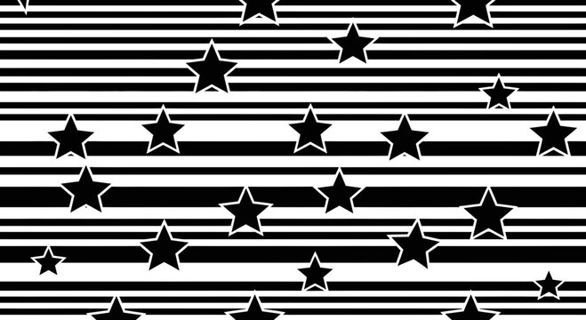 American flag pattern with stars and stripes