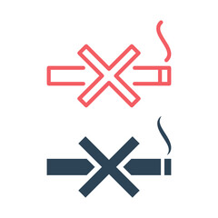 Obraz premium No smoking sign. The best of No Smoking icons set vector, illustration logo template in trendy style. Suitable for many purposes.
