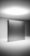 Fototapeta premium Minimalist architectural design with a square metallic panel.