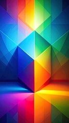 Fototapeta premium A colorful geometric pattern with various shapes and vibrant hues