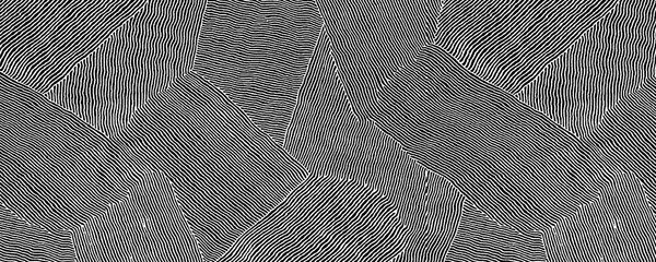 Abstract neutral wallpaper with irregular shapes filled with flowing contour line patterns in beige tones © Sambsadashiv