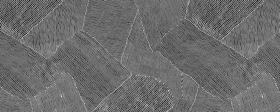 Abstract neutral wallpaper with irregular shapes filled with flowing contour line patterns in beige tones