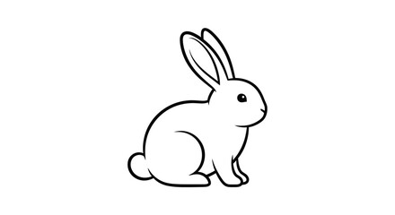 Fototapeta premium white rabbit on white background