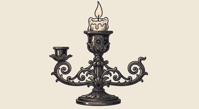 candlestick with candle