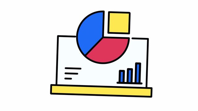 Business dashboard featuring a pie chart and bar graph. Ideal for marketing presentations, financial reports, data analysis, and corporate reports.