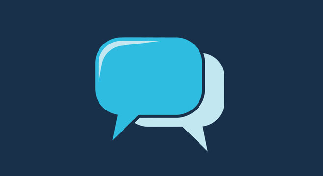 chat bubble icons on dark background