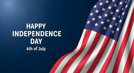 Obraz premium Happy independence day celebrations 4th of july american flag patriotic greeting