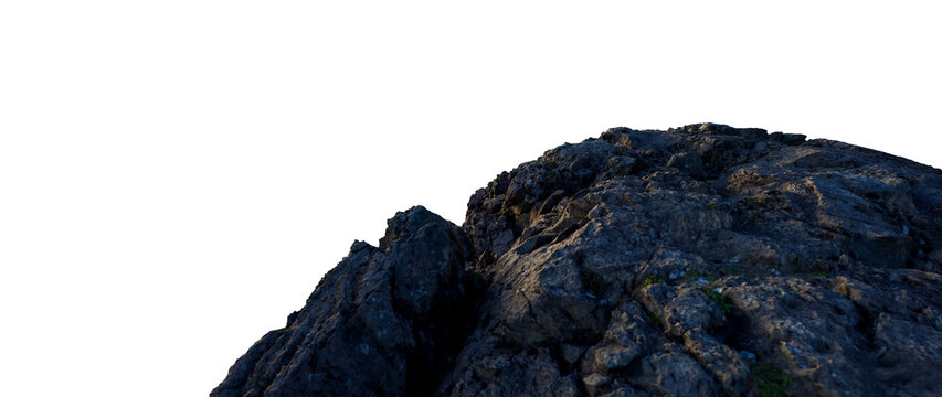 Rocky Cliff Outcrop 3D Rendering of Rugged Stone Texture and Dramatic Summit Lighting