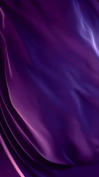 Purple silk background loop with fluid folds in soft studio lighting elegance