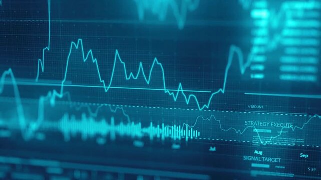 4k cinematic stock market crash data analysis hologram display close-up footage