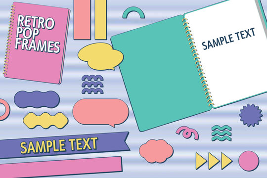 レトロポップなノート・フレームセット