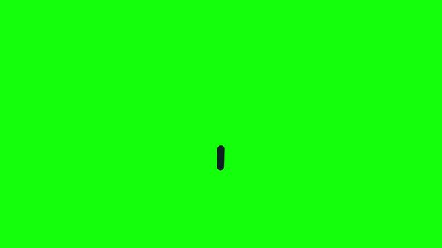 Animated black hand-drawn arrow splitting into two directions, drawing itself from bottom to top, sketchy line art style, isolated on green screen background.