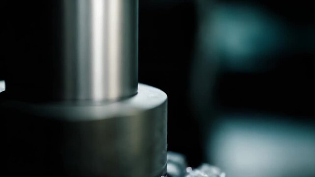 Industrial metal gear teeth covered in shimmering metallic chips from precision machining, highlighting engineering technology and manufacturing processes in a close up depth of field