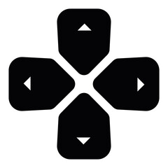 gamepad dpad with center button icon © Vector World