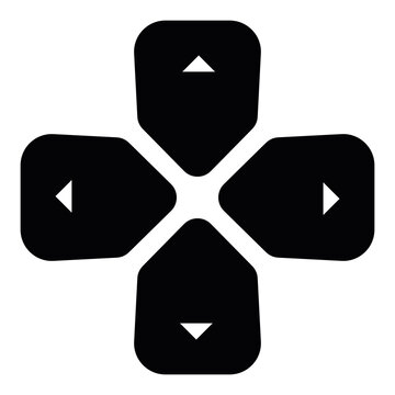 gamepad dpad with center button icon