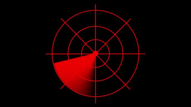 Radar Screen Animation with Circular HUD Interface and Scanning Navigation Display for Tech and Military Concept. Digital searching system rader searching security concept animation icon.