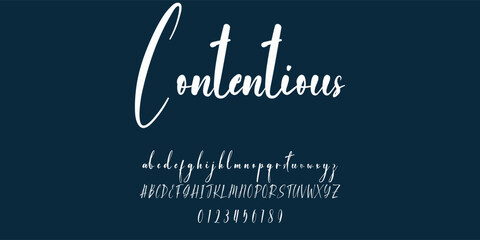 Obraz premium Script Collection Quality Module Calligraphy Font