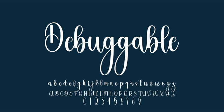 Hand drawn vector alphabet. Modern monoline signature script font. Elegant Signature Font. Best Alphabet Beautiful Calligraphy Signature Font