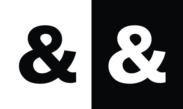 Ampersand symbols and sign collection. Custom hand drawn ampersand icon for invitations and letters in eps 10.